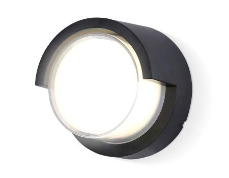 Светильник светодиодный уличный настенный архитектурный ST5231 BK черный IP65 LED 4200K 12W D169*100 Ambrella Light