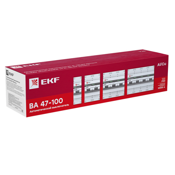 Выключатель автоматический ВА МОД 4П 25А С 10кА ВА 47-100 Basic EKF