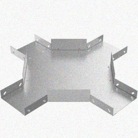 Лоток крестообразный замковый перфорированный КМЗ 100х50 УТ1,5, горячее цинкование, S1,5