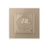 Терморегулятор пола 16А, сенсорное управление, датчик воздуха, 1 пост, цвет золотой Livolo