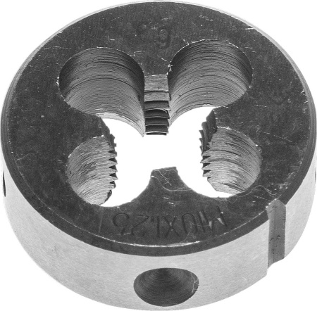 М10x1.25мм, плашка, сталь 9ХС, круглая ручная ЗУБР
