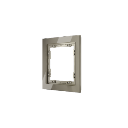 Рамка стеклянная Voltum S70 на 1 пост, (шелк, стекло)