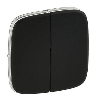 Valena Allure Лицевая панель выключателя СУ 2-кл . черный матовый IP20 Legrand