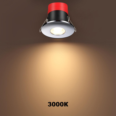 Св-к встр.св/д димм.,смена цв.темп.IP65 LED 3000К/4000К/5000К 8W 220V хром REGEN NOVOTECH