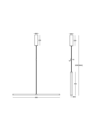 Подвесной светильник 1*LED 18Вт Черный IP20 Supersymmetry P096PL-L11BK1 Maytoni