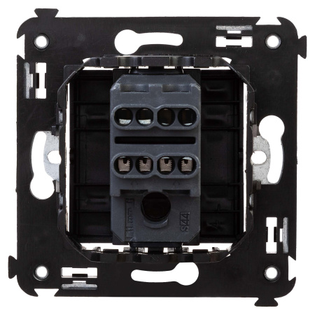 Перекрестный переключатель одноклавишный в стену, "Avanti", "Черный квадрат" DKC