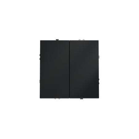 Проходной переключатель встраиваемый Voltum S70 двухклавишный 10А, (графит)