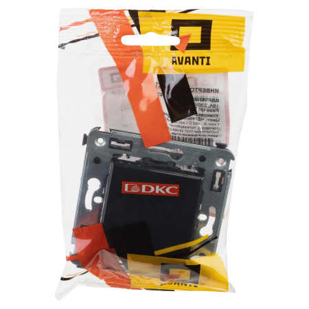 Перекрестный переключатель одноклавишный в стену, "Avanti", "Черный квадрат" DKC