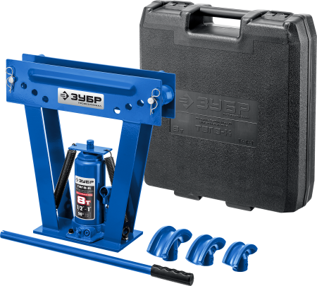 Гидравлический вертикальный трубогиб ЗУБР Профессионал ТВГ-8-K 1/2-1", 8 т в кейсе