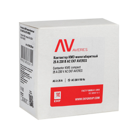 Контактор КМЭ 25А 230В АС AVERES EKF
