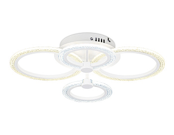 Потолочный светодиодный светильник с пультом FA4061/4 WH белый 4200K/3000+6400K/6400K+3000K 51W 530*480*125 (ПДУ ИК) Ambrella Light