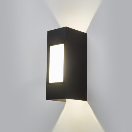 Уличный настенный светодиодный светильник 10Вт 4000К черный IP54 TECHNO LED (a054929) Elektrostandard