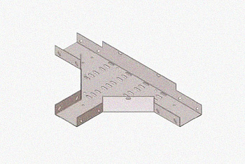 Лоток тройниковый замковый перфорированный ОТЗ 400х50 УХЛ1, горячее цинкование, S1,5