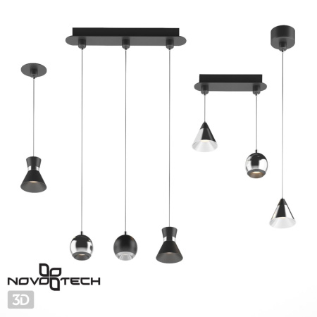 Св-к без драйвера для 358367-358376 IP20 LED 4000K 10W 220-240V COMPO хр/черн D NOVOTECH