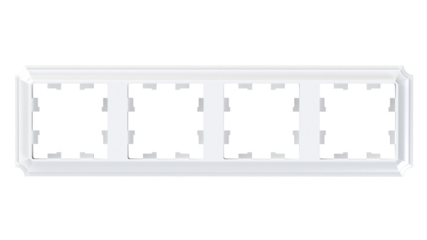 ATLASDESIGN ANTIQUE 4-постовая РАМКА, универсальная, БЕЛЫЙ Schneider Electric