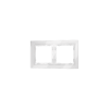 Рамка стеклянная Voltum S70 на 2 поста, (белый, стекло)