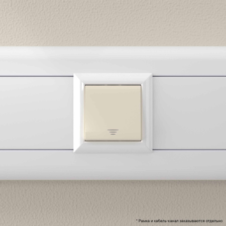 Кнопка одноклавишная модульная, "Avanti", "Ванильная дымка", 2 модуля DKC