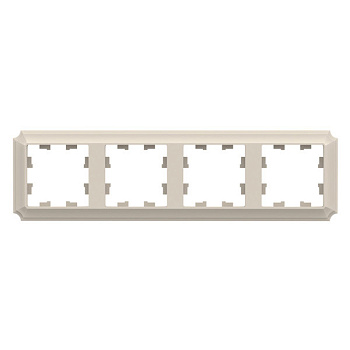 ATLASDESIGN ANTIQUE 4-постовая рамка, универсальная, бежевый Systeme Electric