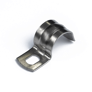 Скоба металлическая однолапковая СМО(INOX) d8-9 мм (20 шт/уп) Промрукав