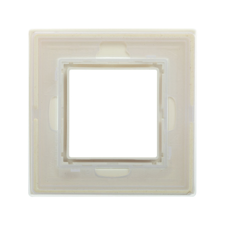 Рамка из натурального стекла, "Avanti", светло-зеленая, 1 пост (2 мод.) DKC