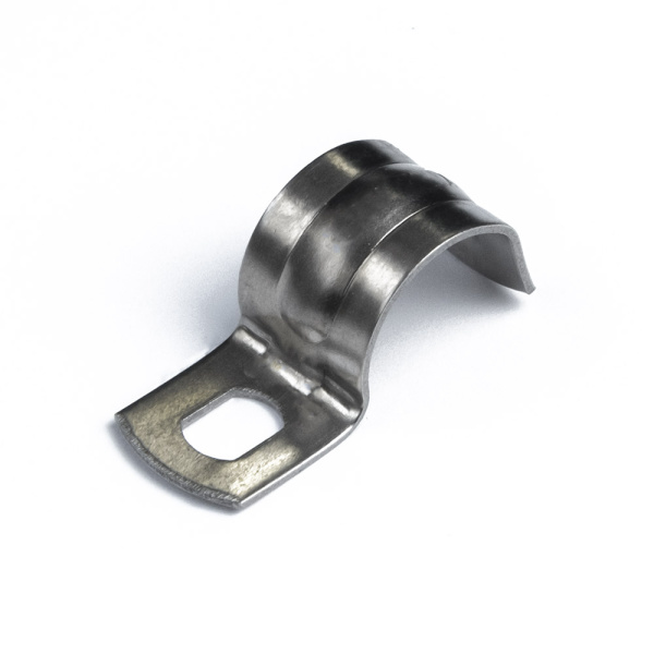 Скоба металлическая однолапковая СМО(INOX) d8-9 мм (20 шт/уп) Промрукав