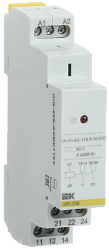 Реле промежуточное модульное OIR 2 контакта 8А 110В AC/DC IEK