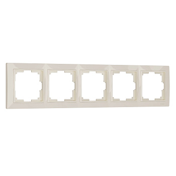 Snabb basic Рамка на 5 постов (слоновая кость, basic) Werkel