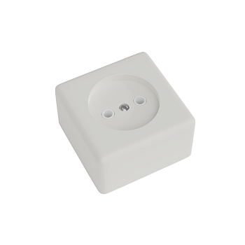 Розетка одноместная открытой установки РА 16-019 с монтажной панелькой, полистирол УХЛ4, 250В, 16А Apeyron