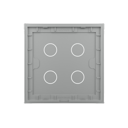 Панель для сенсорного выключателя UK стандарт, 4 клавиши, цвет серый, стекло Livolo