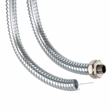 Металлорукав из оцинкованной стали с протяжкой DN 10мм, Dвн 10,0 мм, Dнар 13,0 мм, IP40, 50м DKC