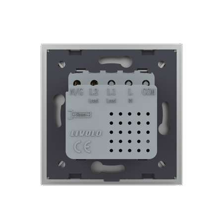 Розетка USB type C+A с блоком питания 36W Livolo 1 пост Серая VL-C7VUA18W.UC18W-2IP