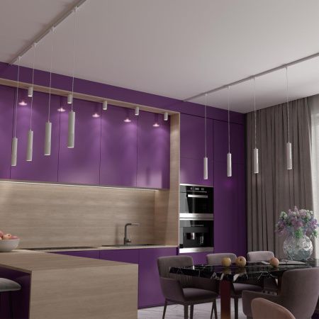 Трехфазный трековый св/д cветильник,провод 1м IP20 LED 4000K 12W 220V белый MAIS LED NOVOTECH