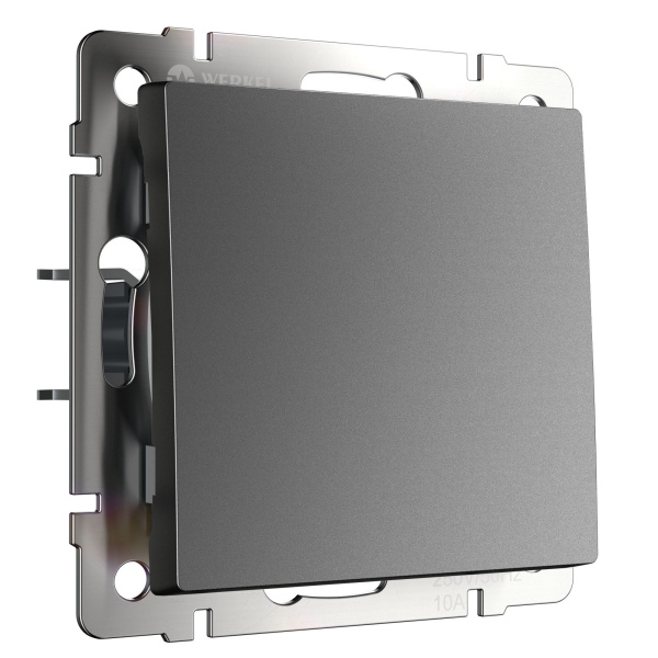 Встраиваемые механизмы Выключатель одноклавишный (графит матовый) IP20 Werkel