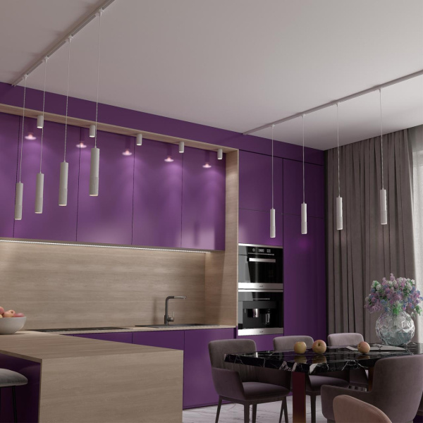 Трехфазный трековый св/д cветильник,провод 1м IP20 LED 4000K 12W 220V белый MAIS LED NOVOTECH