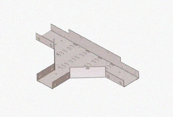 Лоток тройниковый замковый перфорированный ОТЗ 400х150 УТ1,5, горячее цинкование S1,5
