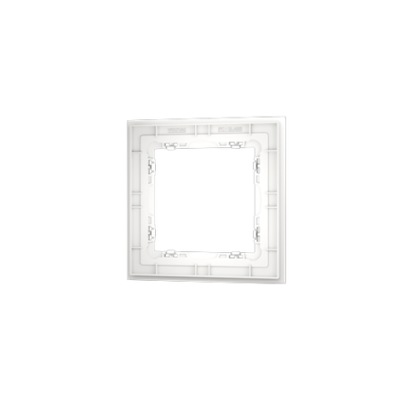 Рамка стеклянная Voltum S70 на 1 пост, (белый, матовый, стекло)