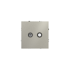 Розетка телевизионная встраиваемая Voltum S70 оконечная TV+SAT, (шелк)