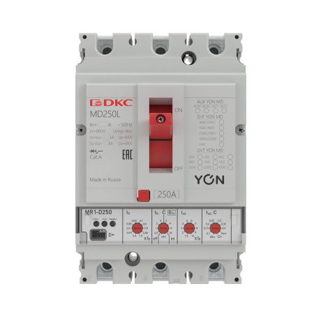 Выключатель автоматический ВА YON MD160H-MR1 3П 160А 65кА Ir 0.4…1xIn Isd 1.5…10xIn DKC