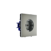 Розетка встраиваемая Voltum S70 с заземлением 16А, (сталь)
