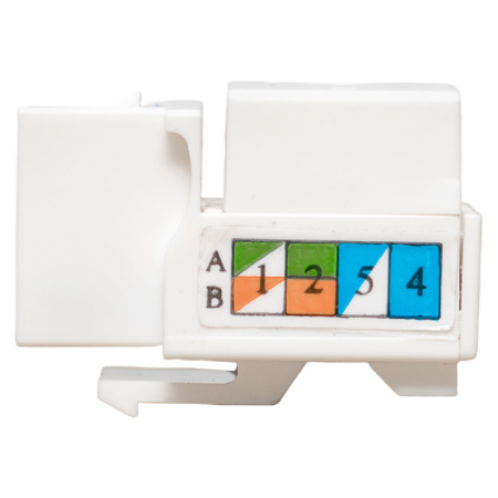 Модуль Keystone TERACOM PRO Cat,5E RJ-45 неэкранированный 110 IDC 90 градусов белый EKF