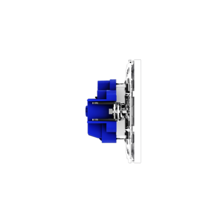 Розетка встраиваемая Voltum S70 с заземлением 16А, (белый глянцевый)