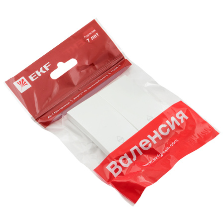 Валенсия Лицевая панель выключателя 2-кл, проходного 10А жемчуг EKF