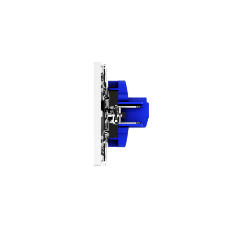 Розетка акустическая встраиваемая Voltum S70 4-местная, (белый глянцевый)