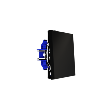 Выключатель с самовозвратом встраиваемый Voltum S70 одноклавишный 10А, (черный матовый)