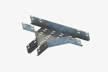 Лоток тройниковый перфорированный ОТ 300х100 УТ1,5, горячее цинкование, S1,5