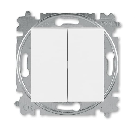 Levit Механизм переключателя СУ 2 кл 10А белый/ледяной IP20 ABB