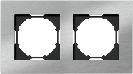 Donel A07 Natural Серебристый Алюминий рамка 2-я, серия DB