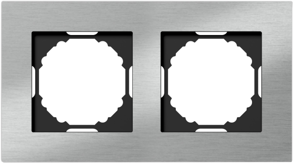 Donel A07 Natural Серебристый Алюминий рамка 2-я, серия DB