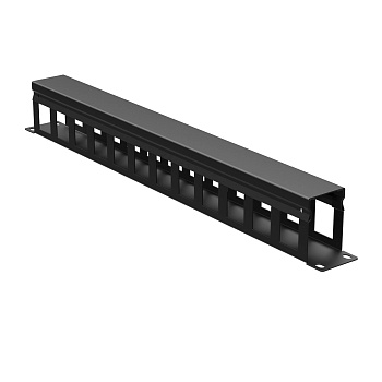 Кабельный органайзер с крышкой 1U, глубина 60 мм, для 19" IT-корпусов, RAL9005 DKC Кабельный органайзер с крышкой 1U, глубина 60 мм, для 19" IT-корпусов, RAL9005 DKC