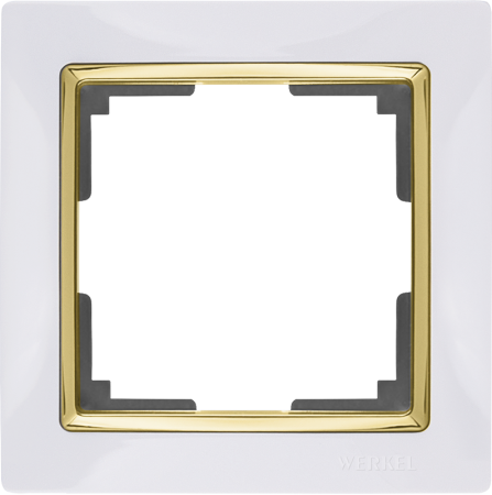 СНЯТ Snabb Рамка горизонт/вертик 1 пост . белый/золото IP20 Werkel